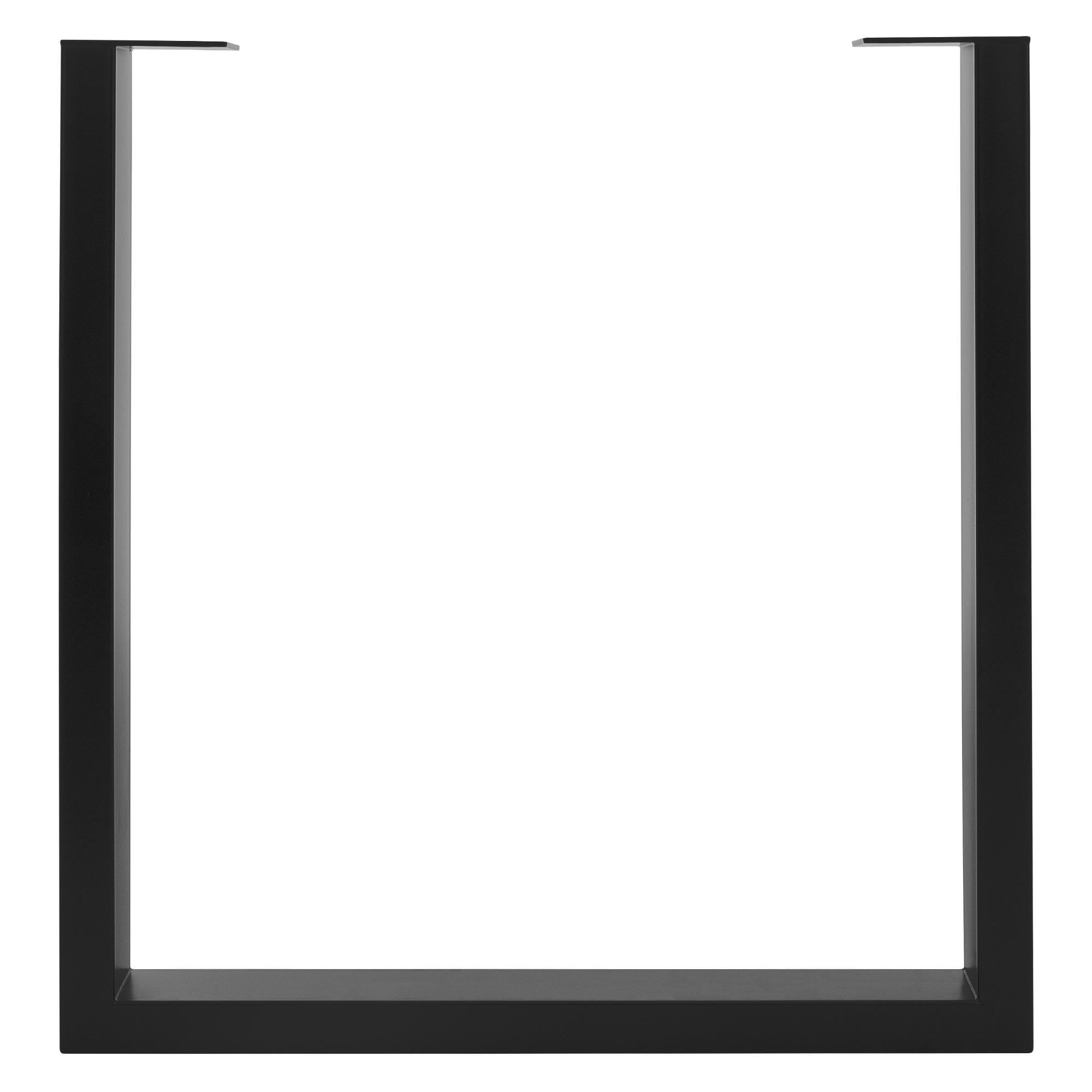 TISCHBEINE 2er Set U-Form 70x74 cm Schwarz - Schwarz, Metall (8/74/70cm) - ML-DESIGN