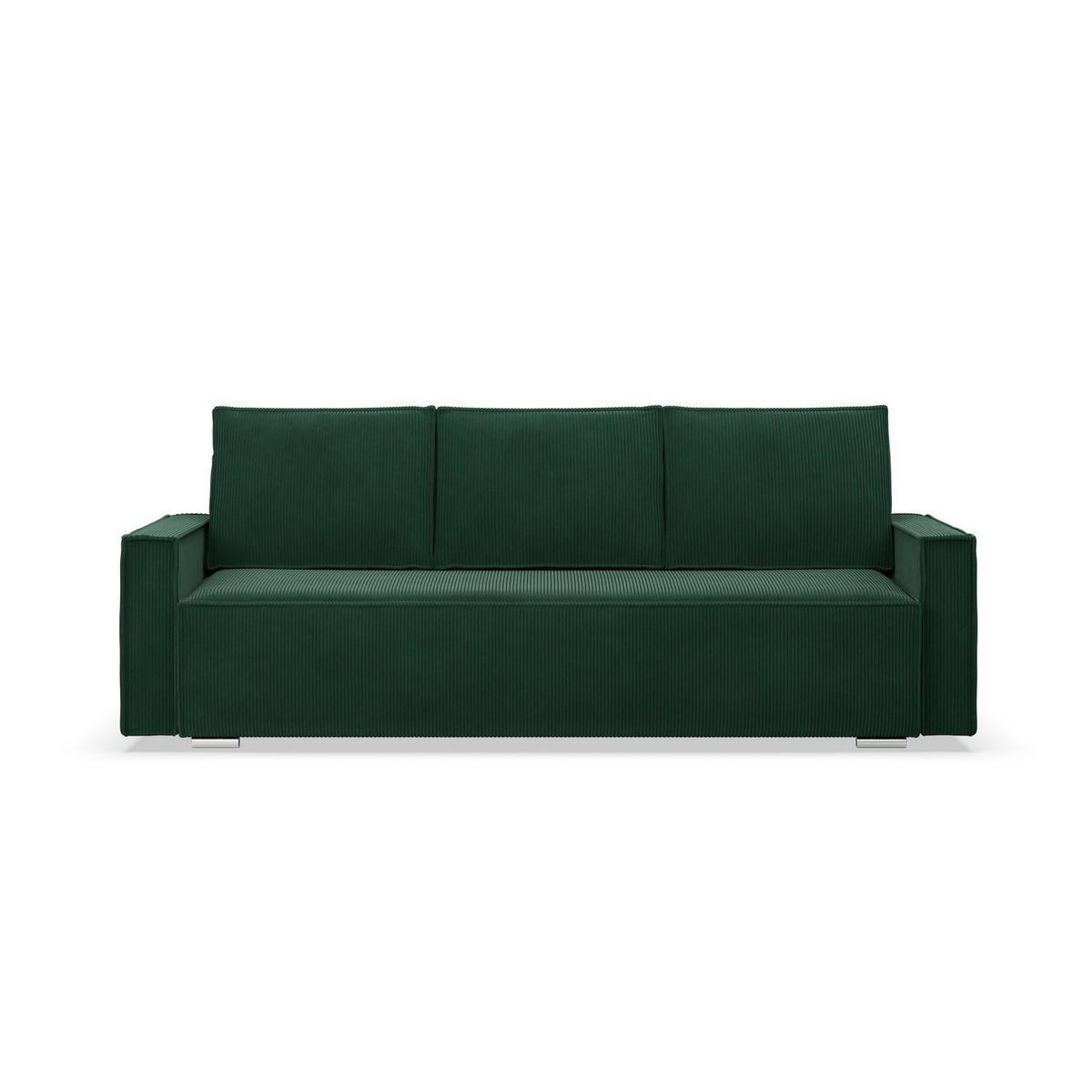 SOFA 3-SITZER MIT SCHLAFFUNKTION NOTO Dunkelgrün - Dunkelgrün, Textil (95/92/220cm) - Mebligo