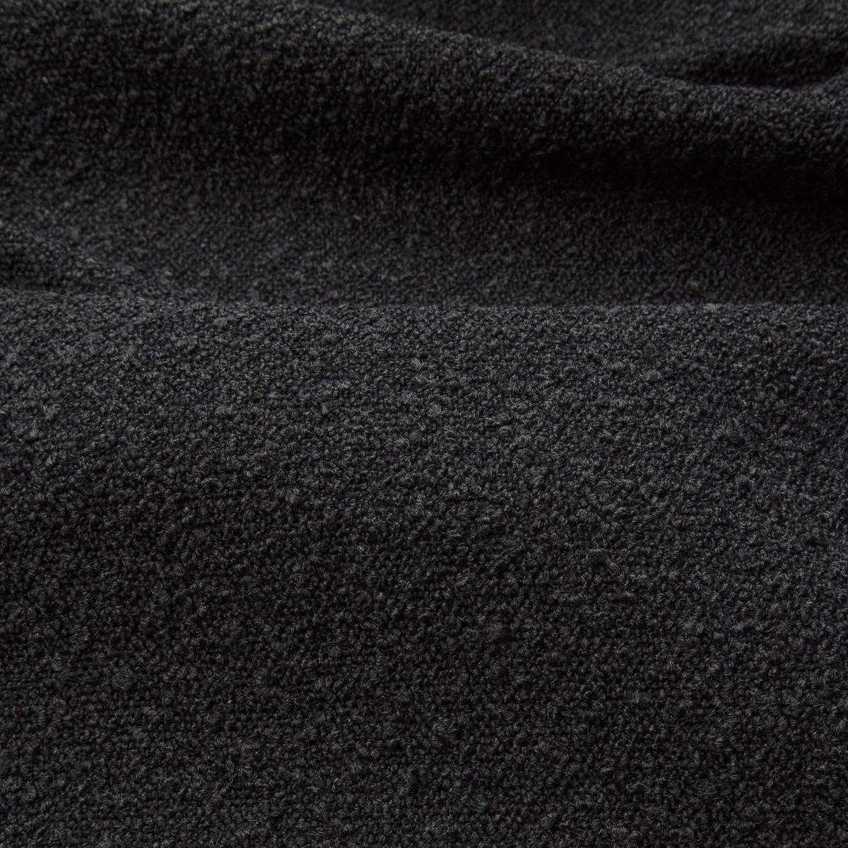 ECKSOFA WONDER Frottee Schwarz 90cm - Schwarz, Textil (90/250cm) - Premium Interiors