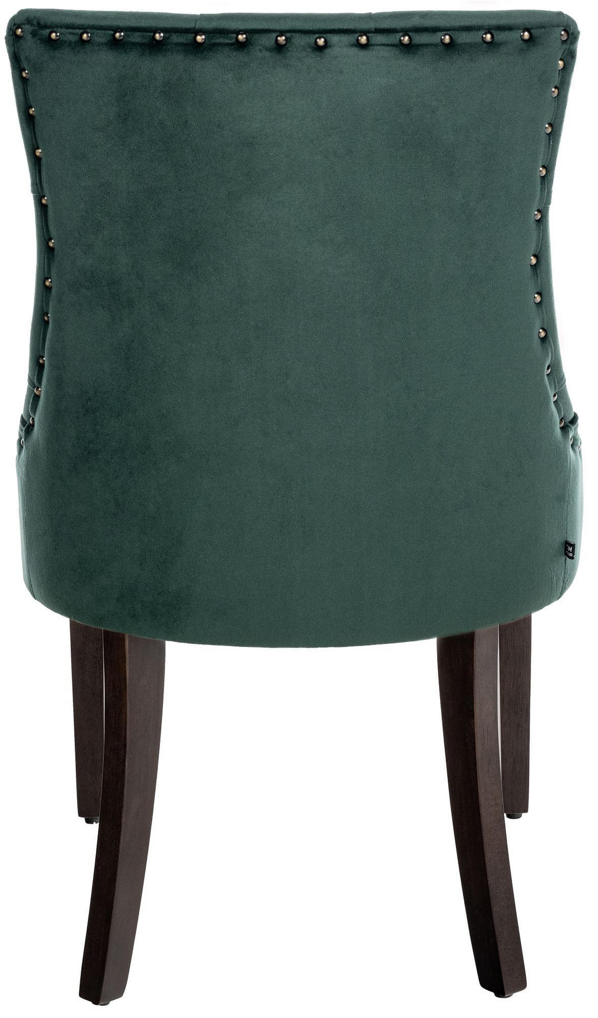 WOHNZIMMERSTUHL 4er Set Samt dunkelgrün - Dunkelgrün, Holz/Textil (55/92/58cm) - CLP