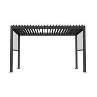 PERGOLA FAYLA - Anthrazit, inkl. 2 x Screen - Anthrazit, Metall (297/250/407cm) - Home Deluxe
