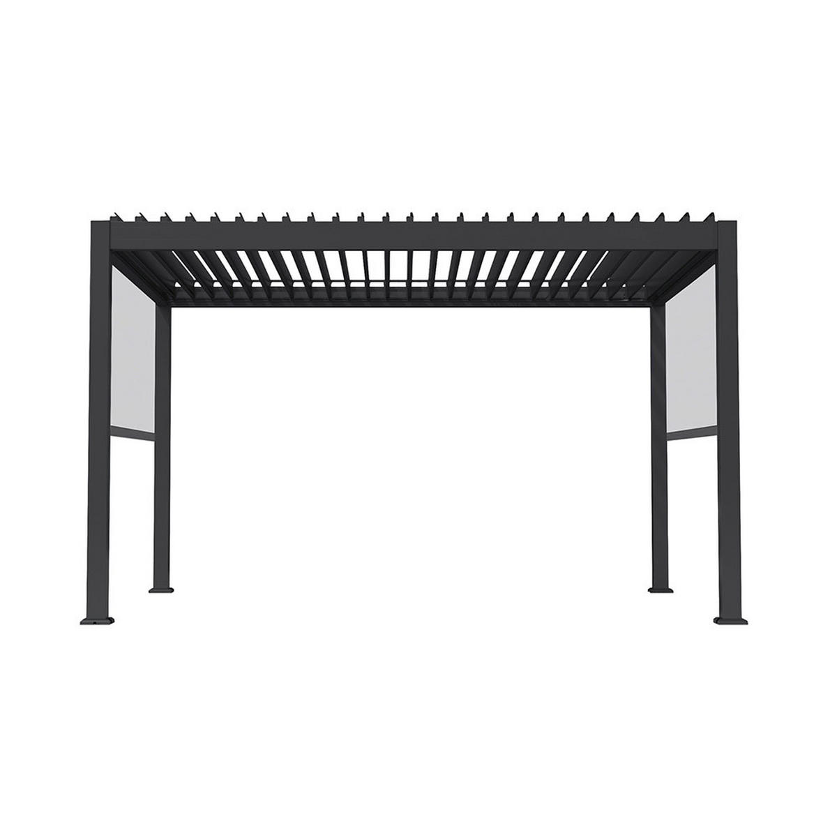PERGOLA FAYLA - Anthrazit, inkl. 2 x Screen - Anthrazit, Metall (297/250/407cm) - Home Deluxe