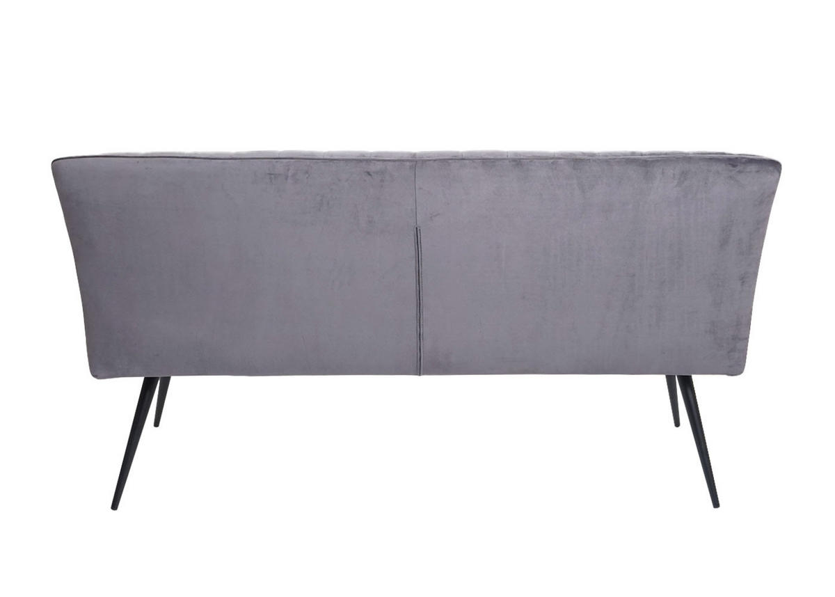 SITZBANK Grau - Grau, Metall (160/90/60cm) - MCW