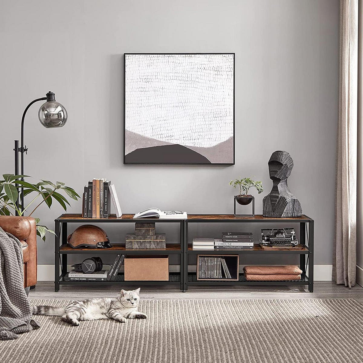 TV-SCHRANK BAMAKO - Braun, Holzwerkstoff (39/52/178cm) - Hansiro