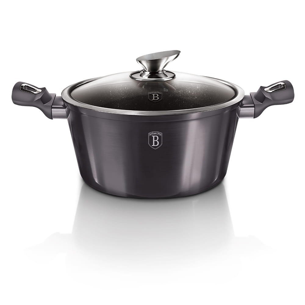 TOPF Graphit 20/20/10.4 cm BH6892 - Graphitfarben, Metall (20cm) - Berlinger Haus