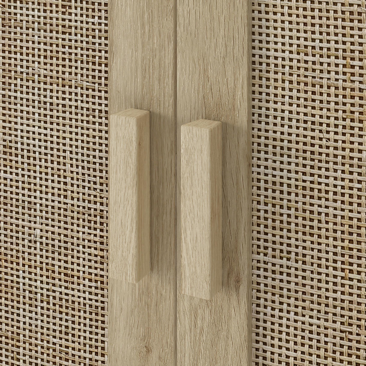 AUFBEWAHRUNGSSCHRANK in Natur 80x40x88 cm mit 2 Türen und offenen Ablagebereichen - Naturfarben, Holzwerkstoff (40/88/80cm) - IVMEU
