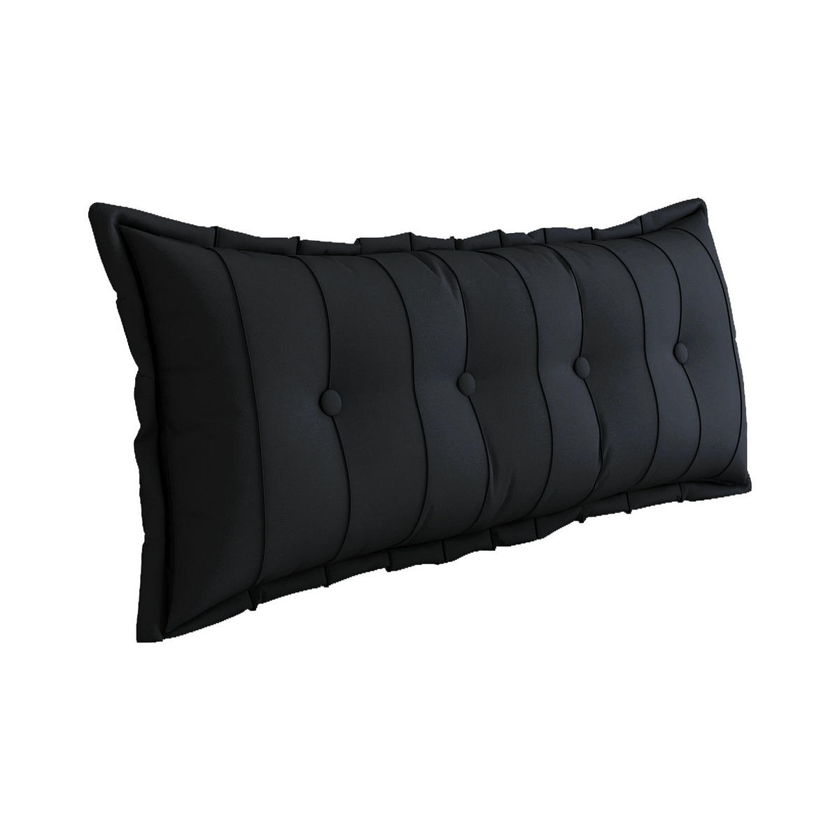 RÜCKENKISSEN Plüsch Schwarz 140 cm - Schwarz, Textil (50/140cm) - Vercart