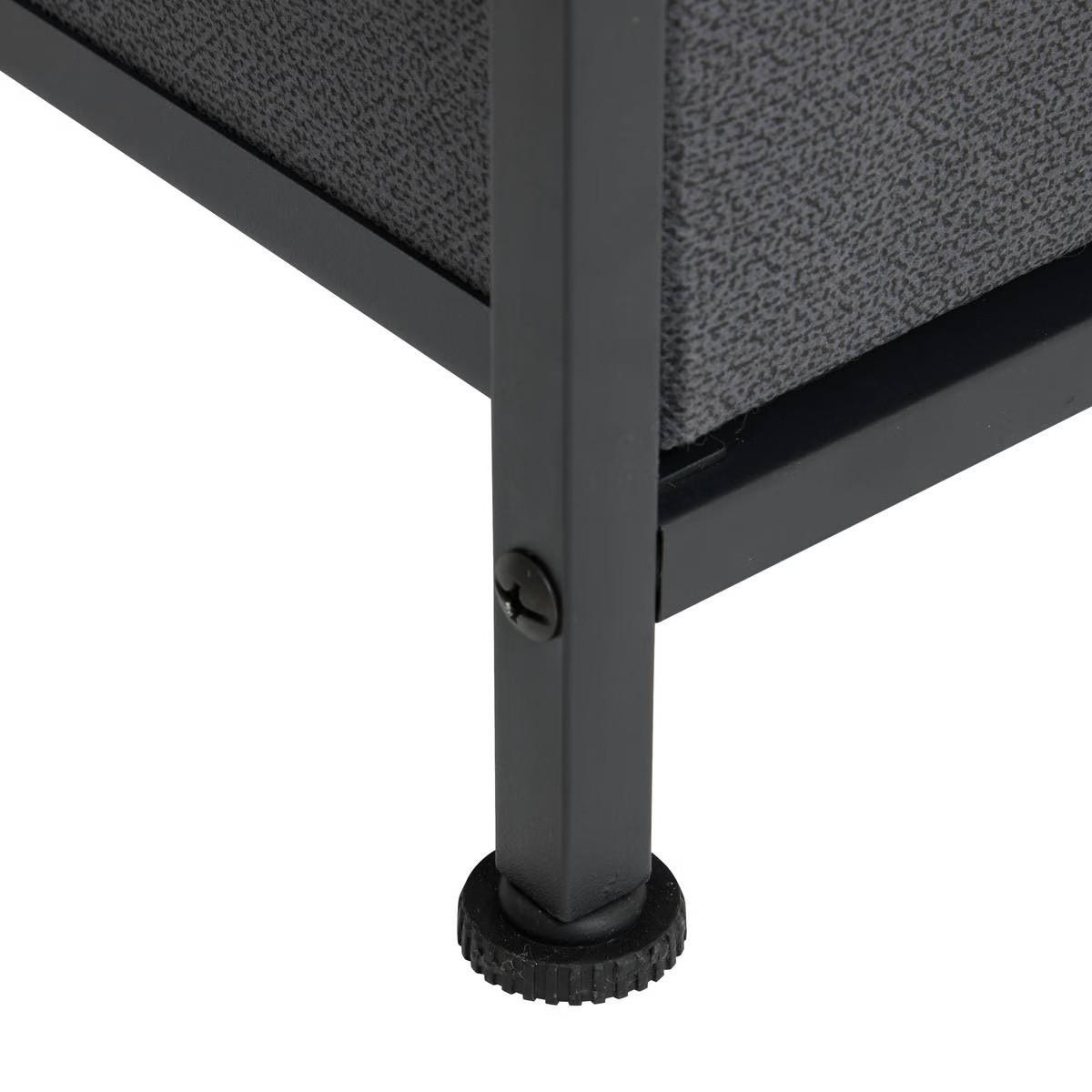 BADREGAL mit Textilschubladen - Anthrazit, Metall (20/75/48cm) - 5five Simply Smart