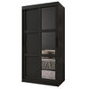 SCHWEBETÜRENSCHRANK 200/100/62 2-türig - Schwarz, Holz/Kunststoff (100/200/62cm) - MÖBEL KRYSPOL