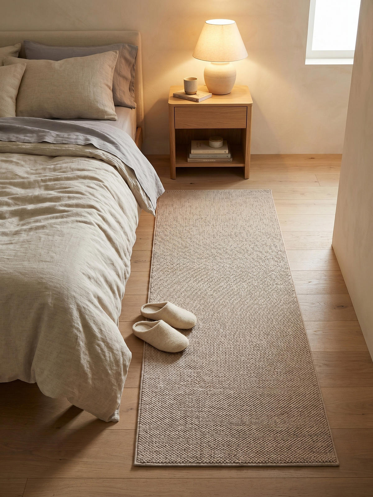 TEPPICH Flachgewebe LANGAU in Beige, meliert, 80 x 250 cm - Beige, Textil (80/250cm) - KADIMA DESIGN