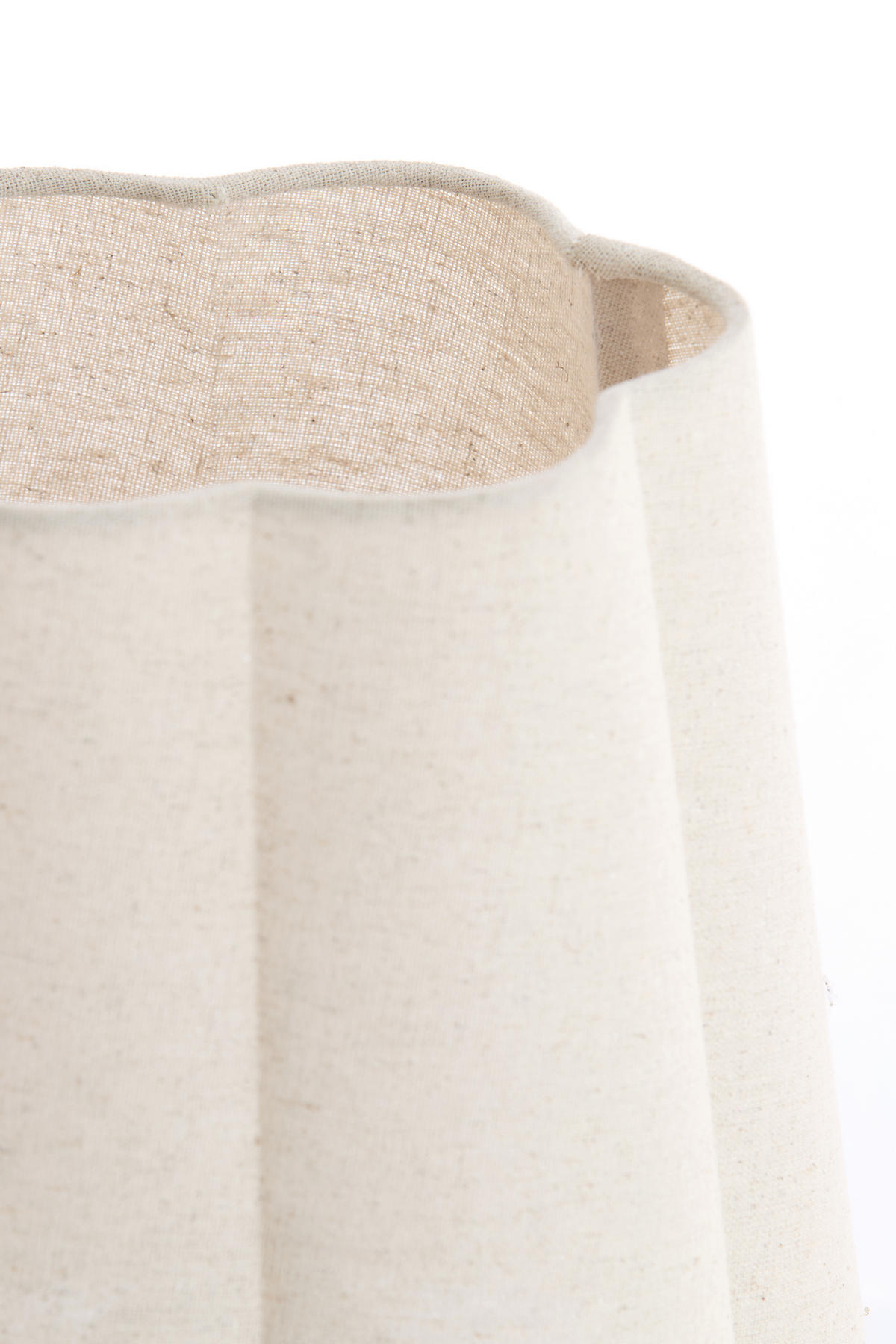 TISCHLAMPE Musaby Weiß Ø25/50 cm - Weiß, Textil (25/25/50cm) - Light & Living