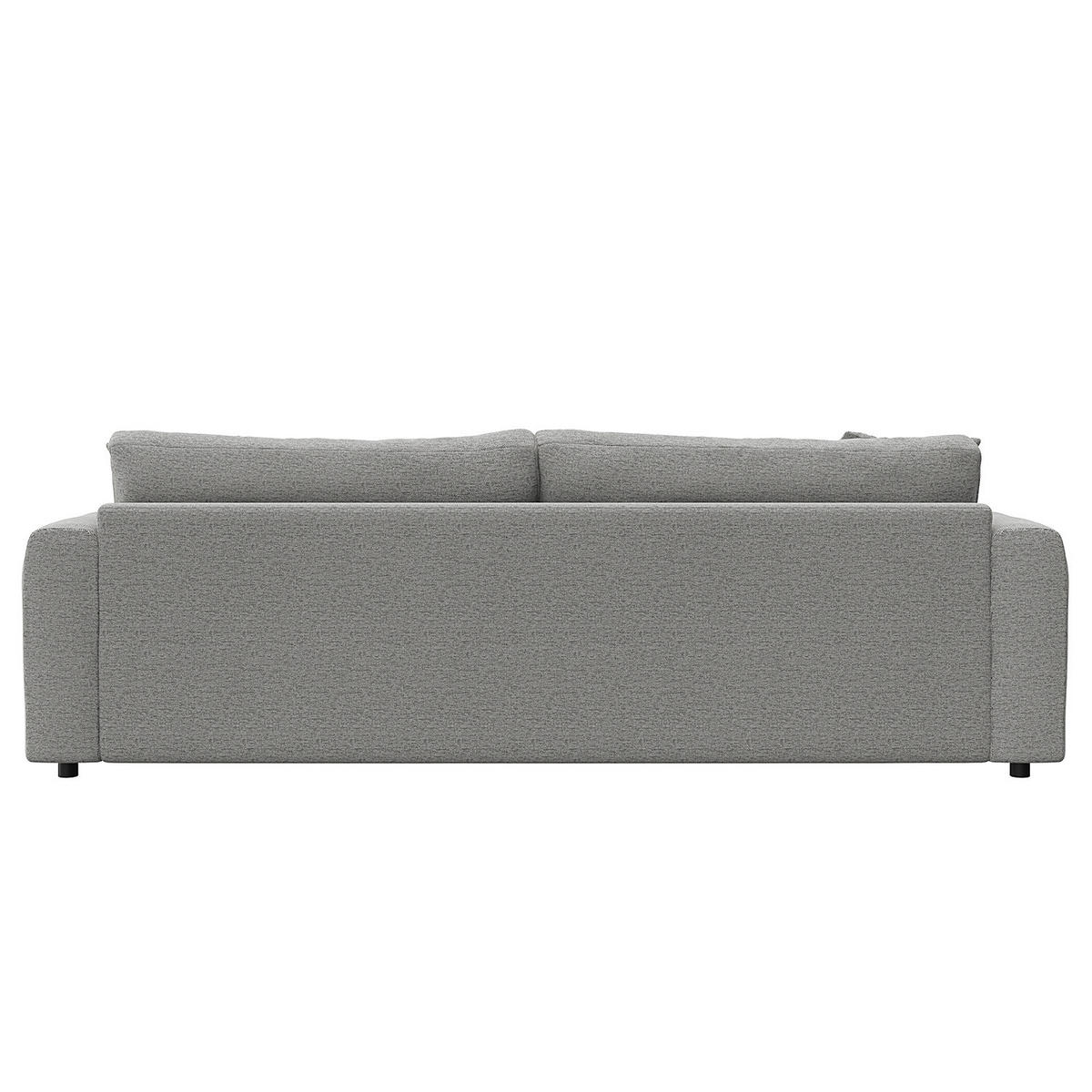 3-SITZER SOFA - Schwarz/Hellblau, Kunststoff/Textil (238/79/106cm) - home24