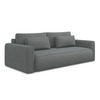 3-SITZER SOFA mit Schlaffunktion Strukturstoff Stoff Grau - Dunkelgrau/Schwarz, Kunststoff/Textil (238/82/105cm) - Makamii