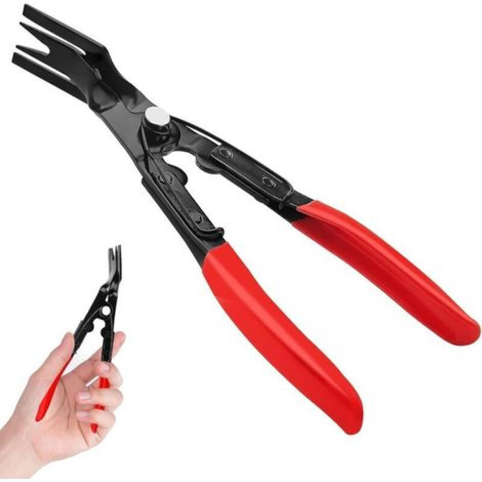 ZANGE – mit 1 bis 2 mm dicken Spitzen – zum schnellen und sicheren Entfernen von Türpaneelen und Möbelclips. - Schwarz, Metall (23.5/8.5/1cm) - DCA
