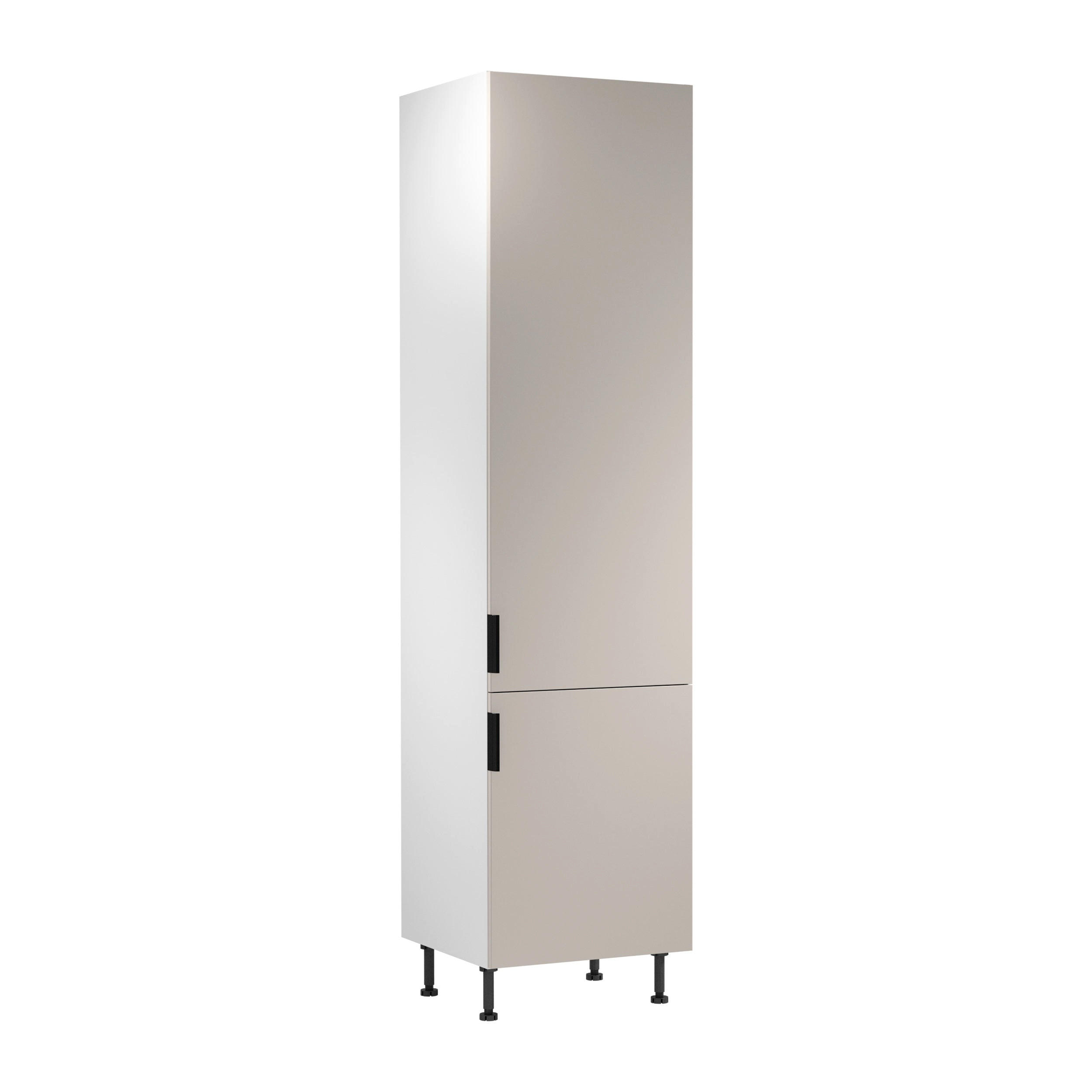 Royal24_Markt Hochschrank Weiß, Beige 60x247x58 cm