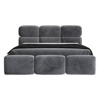 POLSTERBETT MAROKO 90x200 Dunkelgrau - Dunkelgrau, Textil (90/200cm) - A&J MöbelLand