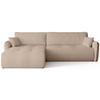 ECKSOFA CLAUDIO mit Schlaffunktion Milchkafee - Creme, Textil (263/150cm) - Bromarkt