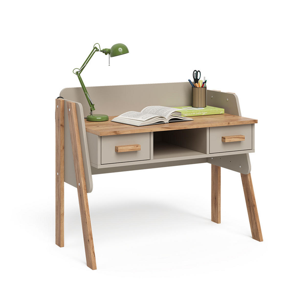 STŮL Malia Kašmír/Řemeselné - kašmírová/světle šedá, kompozitní dřevo (51/97/80cm) - VitaliSpa