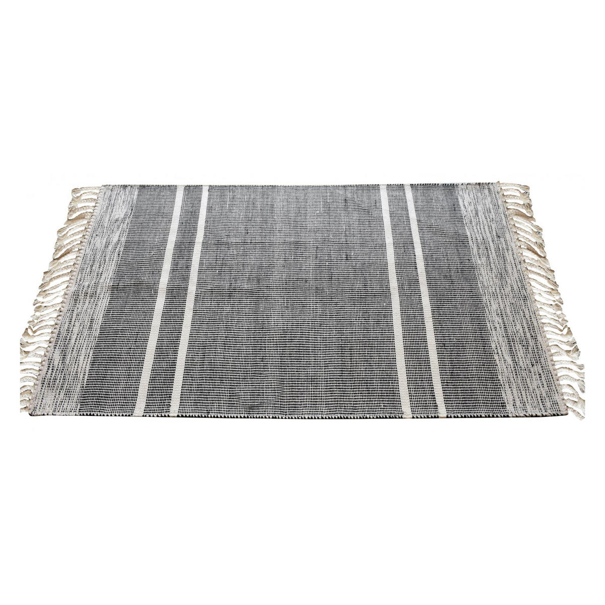 TEPPICH Kolena schwarz/weiß 120 x 180 cm - Schwarz, Textil (180/120cm) - The Rug Republic