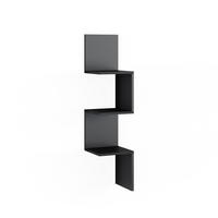 ECKREGAL Paolo Schwarz 28 x 116.4 cm - Schwarz, Holzwerkstoff (28/116.4/28cm) - Vicco