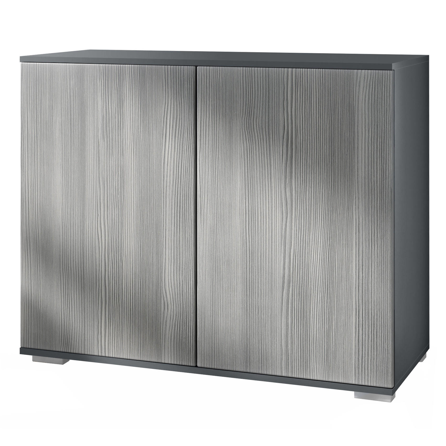 KOMMODE Skadu Avola-Anthrazit - Anthrazit, Holzwerkstoff (92.5/75.5/35cm) - Vladon
