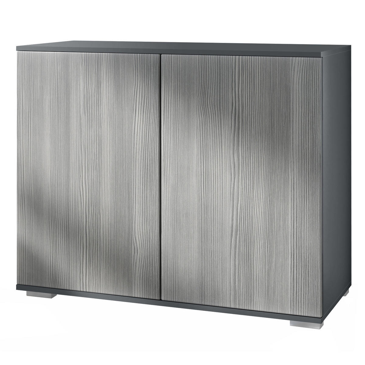 KOMMODE Skadu Avola-Anthrazit - Anthrazit, Holzwerkstoff (92.5/75.5/35cm) - Vladon