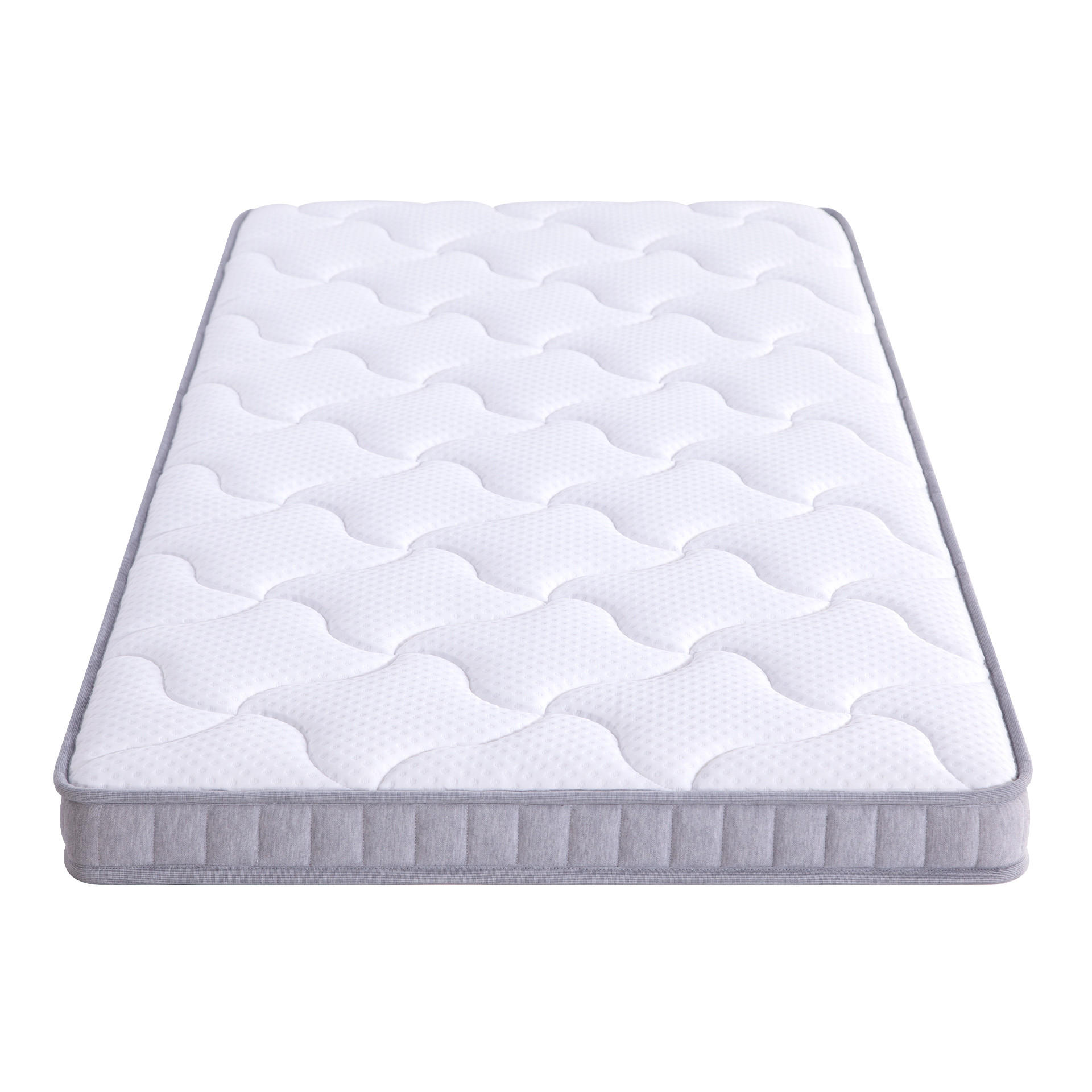 TASCHENFEDERKERNMATRATZE 90/200 cm Weiß, Härte H3 - Weiß, Textil (90/200cm) - Oxeza