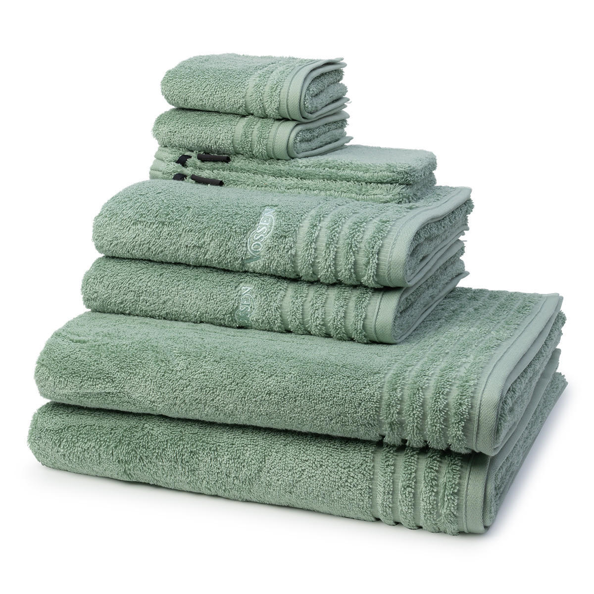 FROTTIERSET Vienna Style Supersoft 8-teilig - Hellgrün, Textil (50/100cm) - Vossen