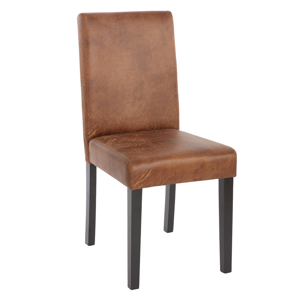 ESSZIMMERSTUHL 2er-Set klassisch und zeitlos 90x43x56cm Sitzhöhe 45cm Textil dunkle Beine Wildlederimitat - Braun, Textil (43/90/56cm) - CHEFGASTRO