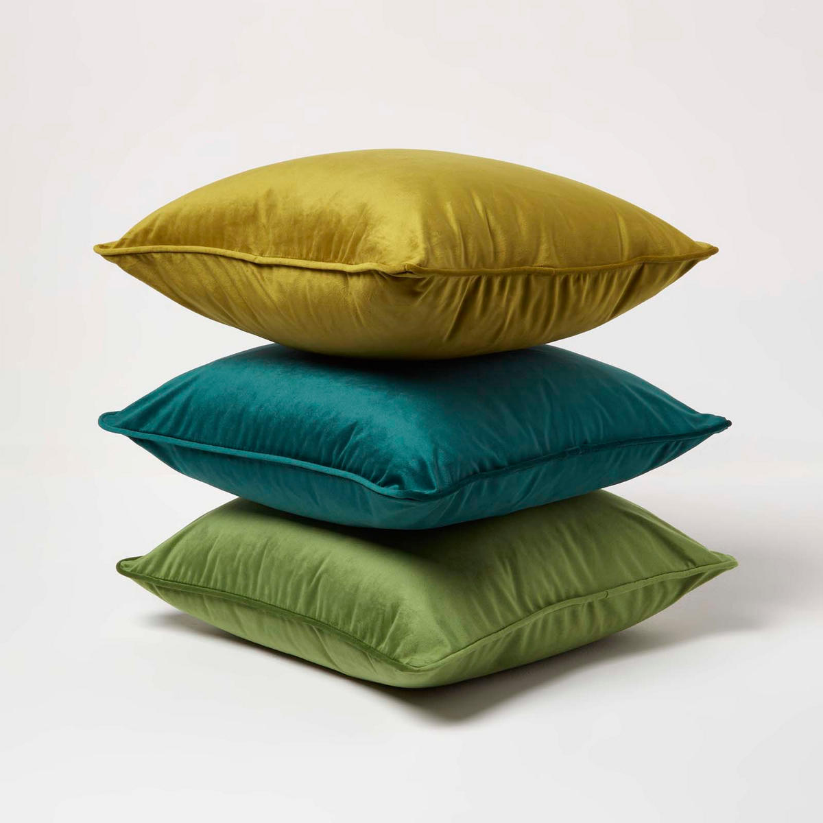 KISSENHÜLLE Samt mit Paspel – gold 46/46 cm - Goldfarben, Textil (46/46cm) - Homescapes