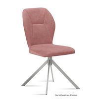 ESSZIMMERSTUHL (8er-Set) Dorthy 51x92x60 Edelstahl/Rosewood - Edelstahlfarben/Dunkelrosa, Kunststoff (60/92/51cm) - 58aufmkessel