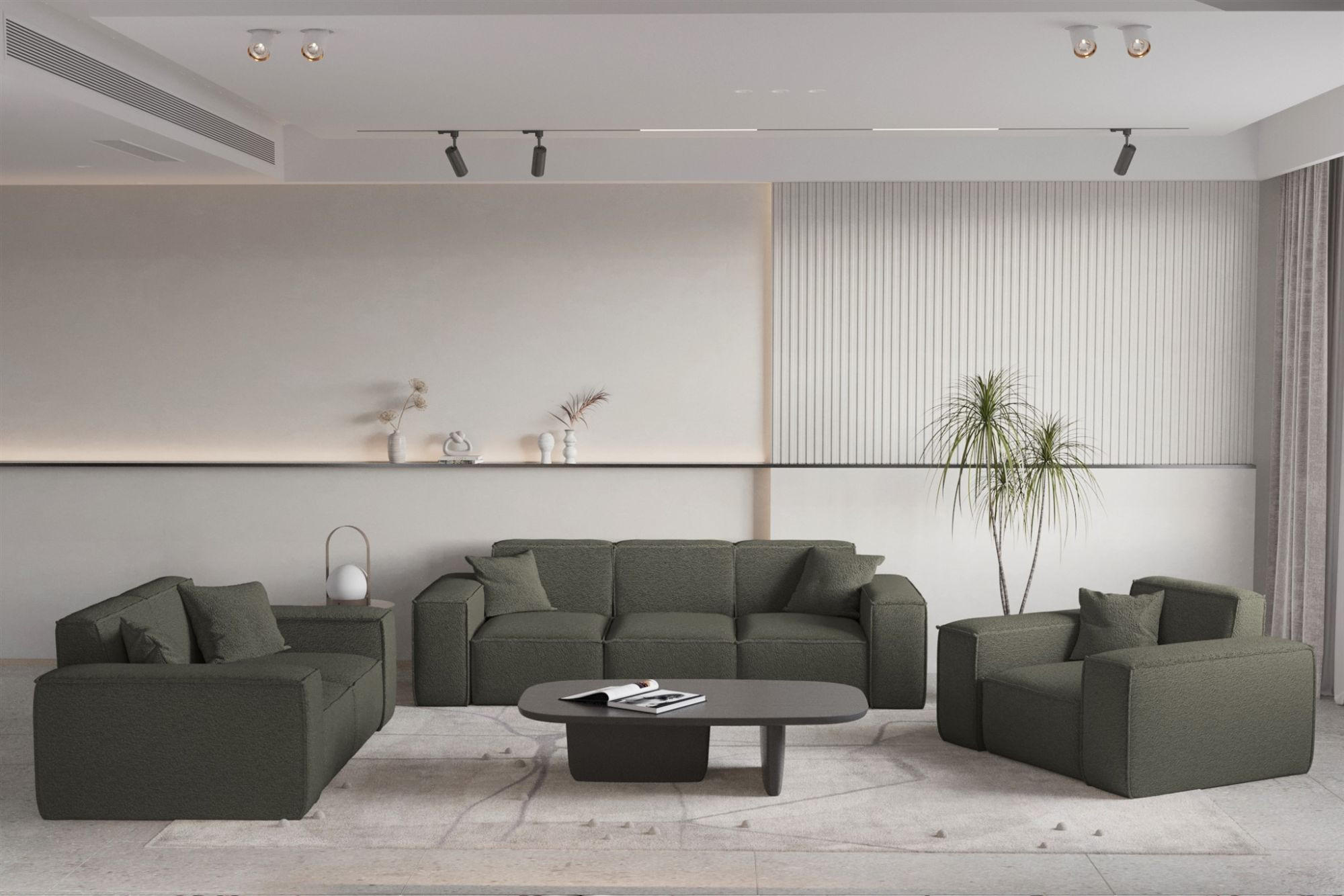 Thumbnail - Fun Möbel Sofa, Jadegrün, Textil, 186x73x88 cm, Wohnzimmer, Sofas & Couches, Sofas, 2-Sitzer Sofas