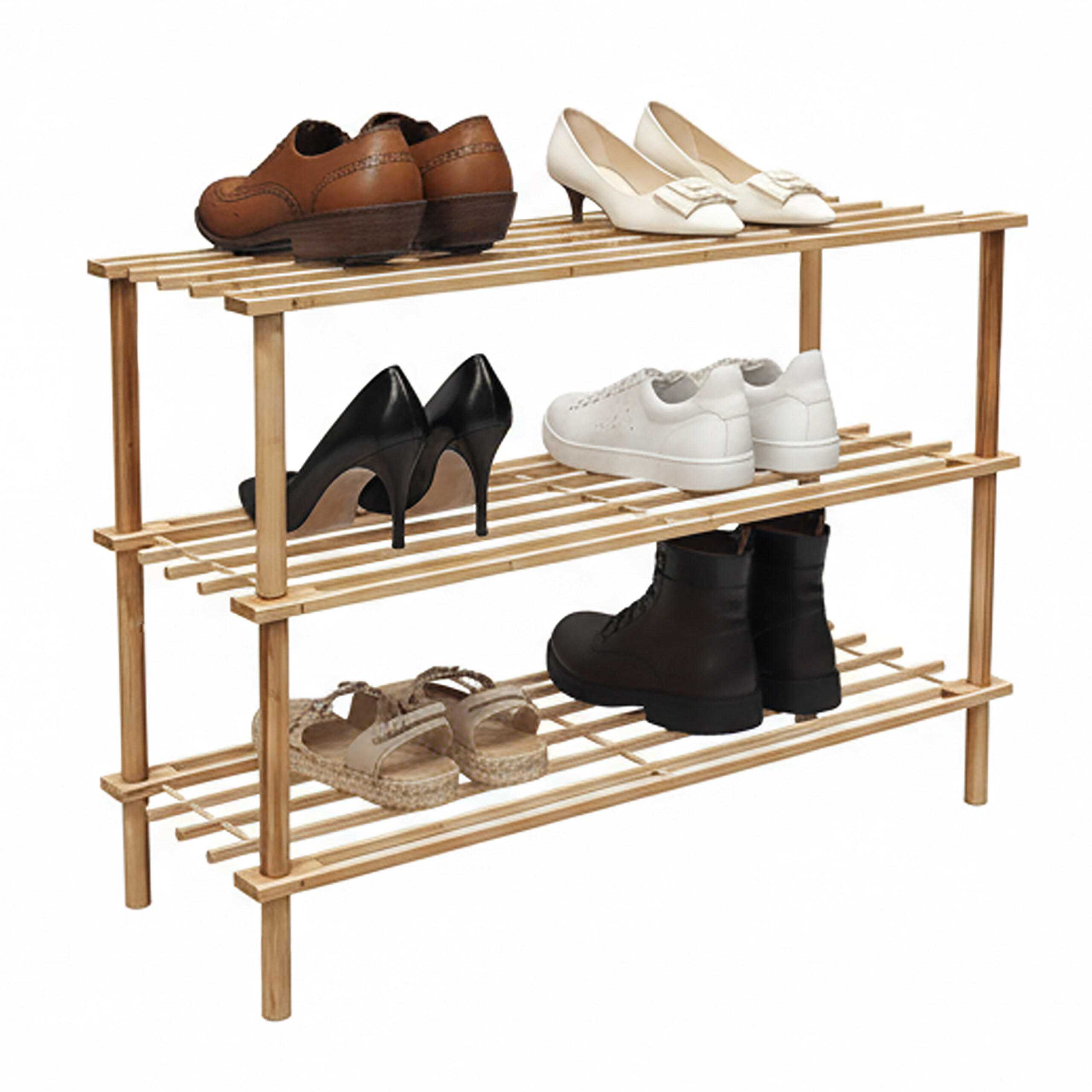 REGÁL - světle hnědá, dřevo (74/48/26cm) - Relaxdays