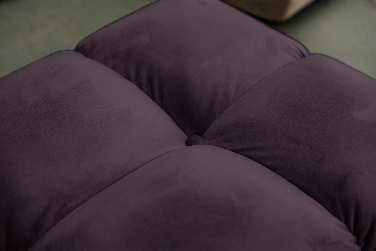 SITZGRUPPE VIVIEN 3ER SET Violett Velvet - Violett, Kunststoff/Textil (359/85/510cm) - KAWOLA
