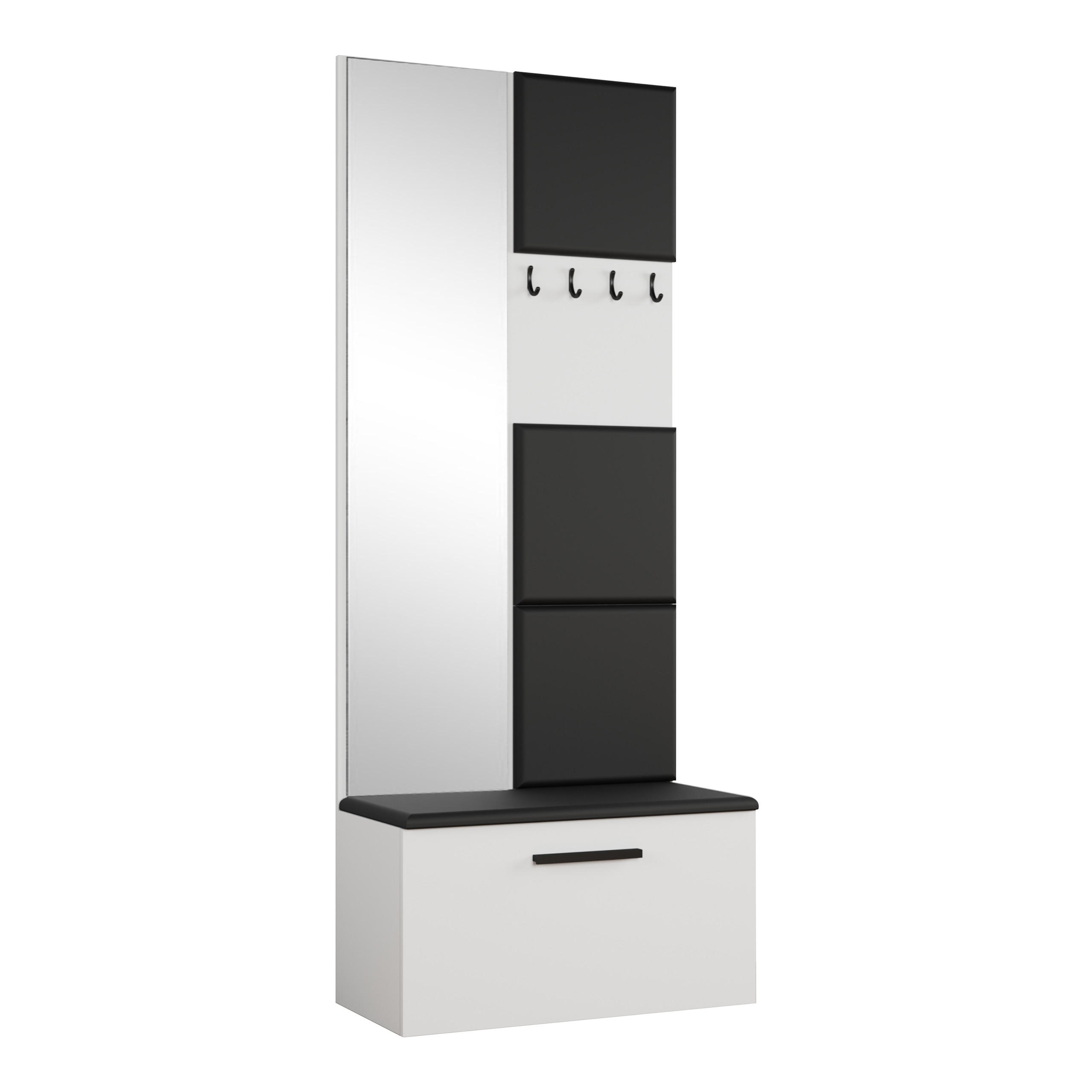 Masseno Garderobenschrank Weiß 80.6x204x40 cm