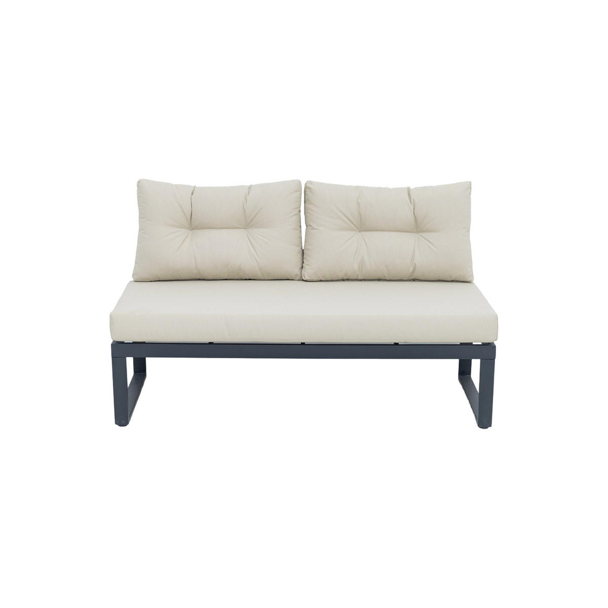 LOUNGEGARNITUR, Gartenlounge-Set, L-/U-Form Gartenmöbel Set,Beige - Beige, Metall - LVHOM