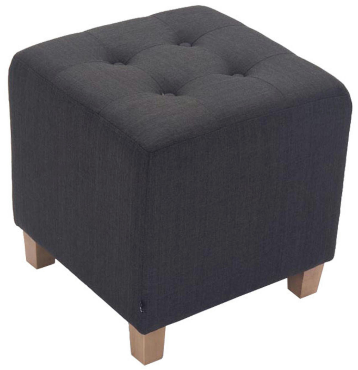 SITZWÜRFEL 2er Set Stoff dunkelgrau - Dunkelgrau, Holz/Textil (45/46/45cm) - CLP