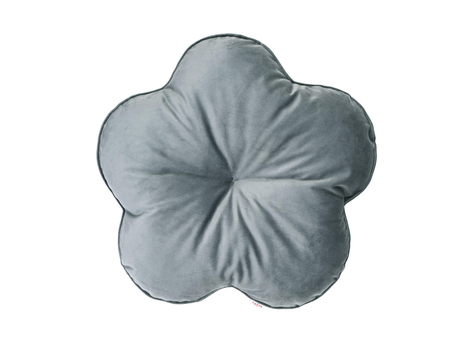 KISSEN-BLUME Samt&Sonders stein-grau 50 cm Ø - Grau, Textil (50cm) - beties Heimtextil