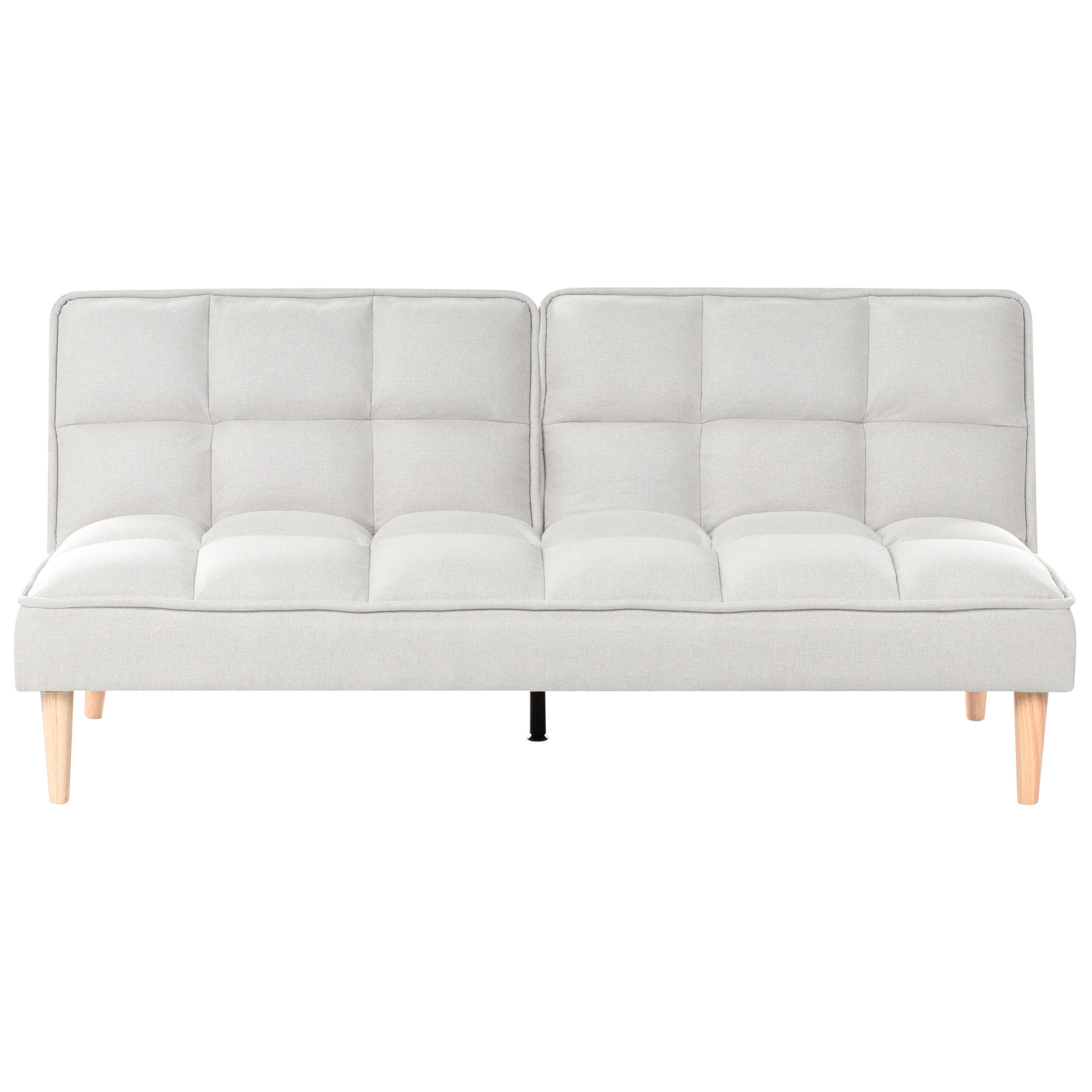 SCHLAFSOFA 3-Sitzer Stoff Cremeweiß Siljan - Creme, Textil (177/80/80cm) - Beliani