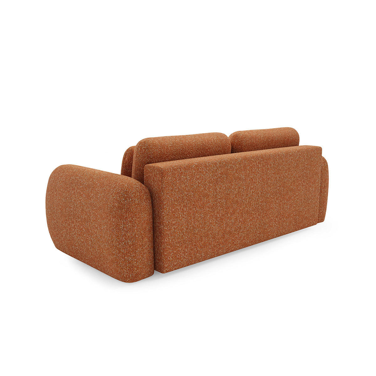 SOFA Carmela 3 Sitzplätze Orange - Orange, Holz (266/95/121cm) - Petits-meubles
