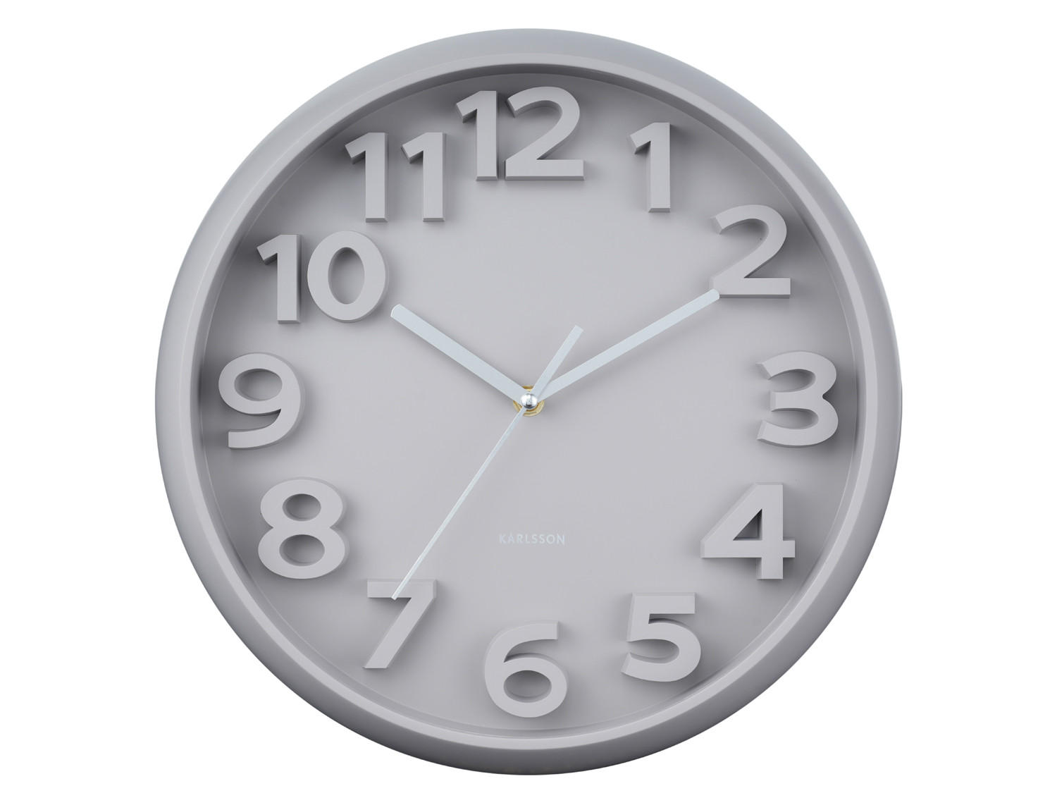 WANDUHR Elevated Ø33,5 cm - Grau, Kunststoff (33/5/33cm) - Karlsson