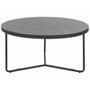 KAFFEETISCH grau/schwarz 80 cm MELODY Melody - Schwarz/Grau, Holzwerkstoff (80/80/40cm) - Beliani