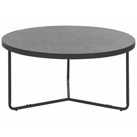 KAFFEETISCH grau/schwarz 80 cm MELODY Melody - Schwarz/Grau, Holzwerkstoff (80/80/40cm) - Beliani
