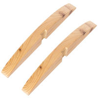 PARAVENT Standfuß natur 2er Set für Raumteiler - Naturfarben, Holz (33/2/2cm) - Homestyle4u