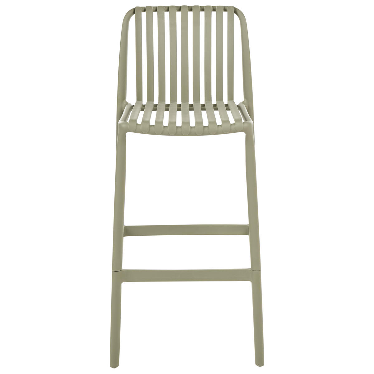 BARSTUHL 2er-Set Kunststoff Grün Ariccia - Grün, Kunststoff (49/104/53cm) - Beliani