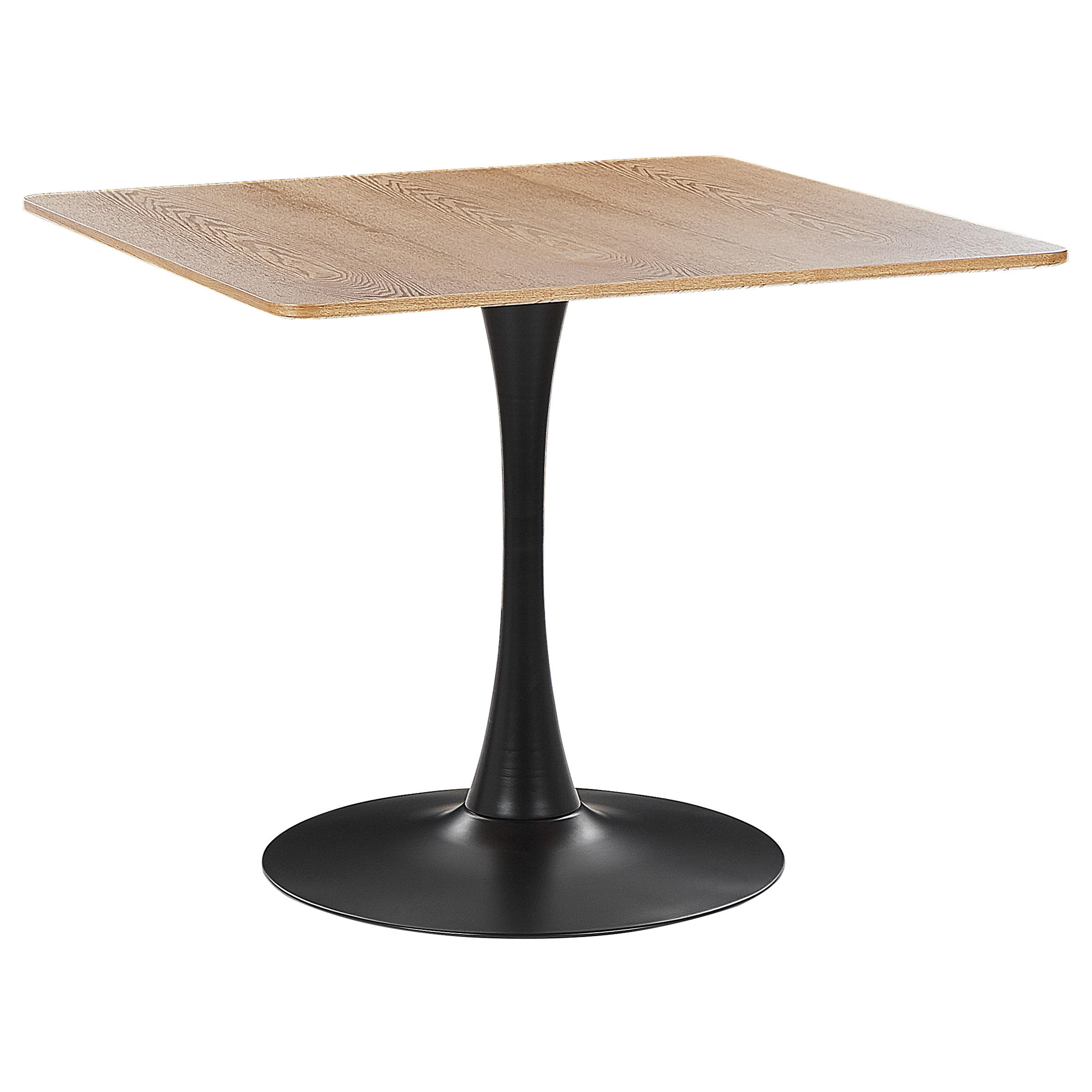 ESSTISCH 90/90/74 cm Hellbraun, Schwarz Quadratisch Boca - Hellbraun, Holzwerkstoff (90/90/74cm) - Beliani