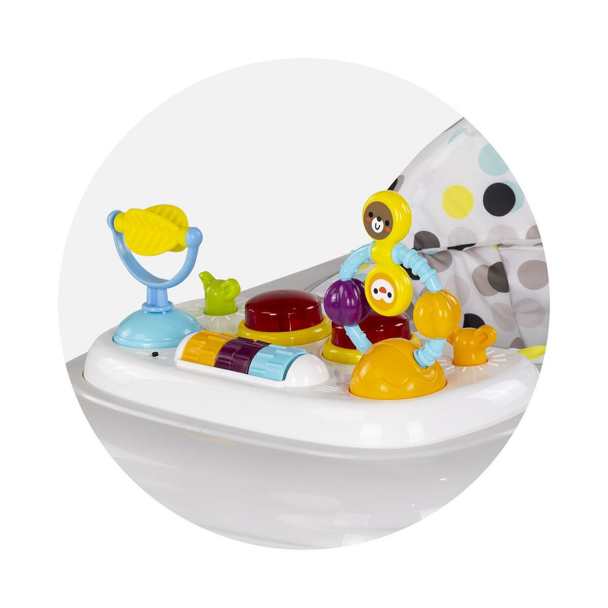 LAUFLERNHILFE Baby Steps Musik grau Spielpanel Räder Stopper klappbar Licht - Grau, Kunststoff (59/54/70cm) - Chipolino