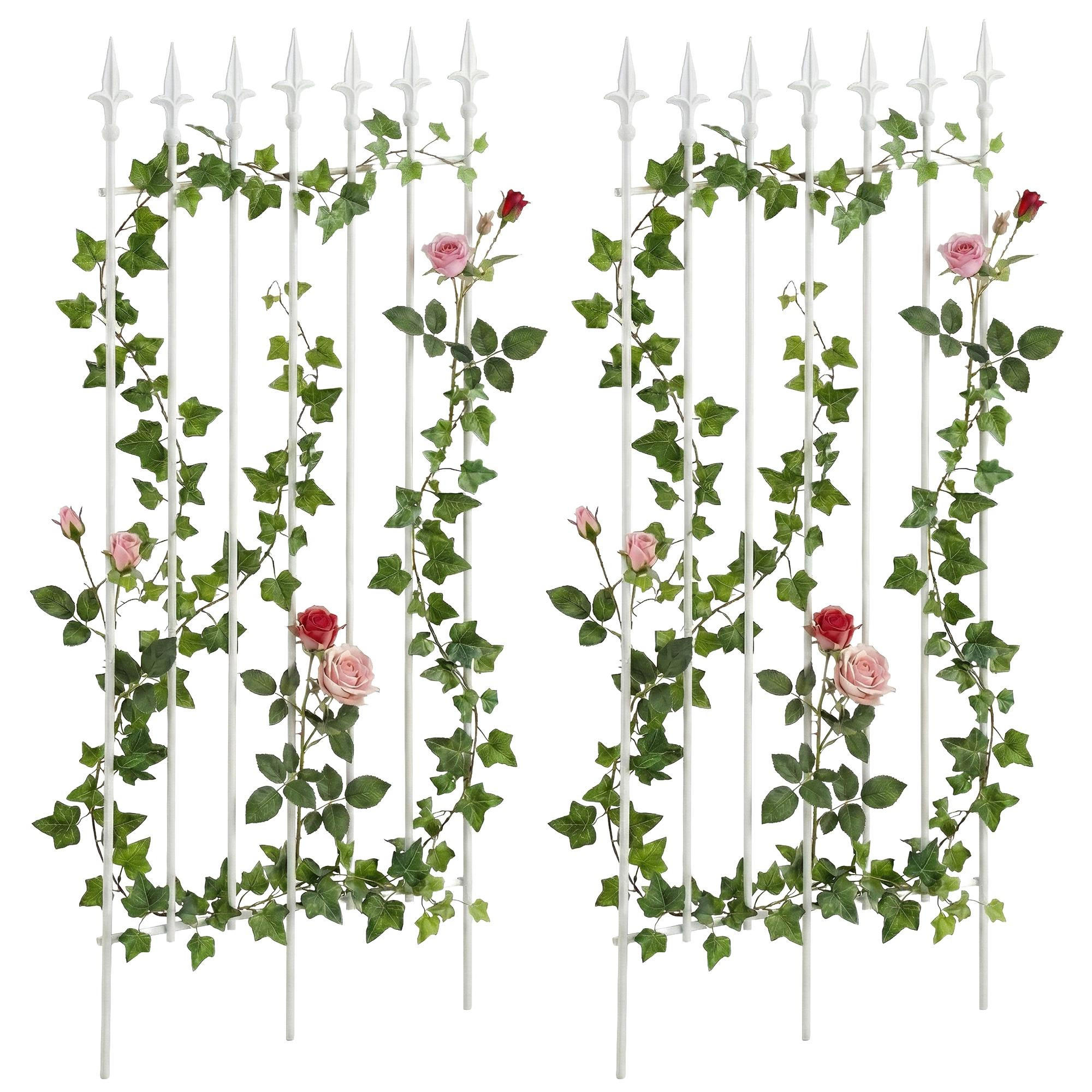 RANKGITTER 2er Set Metall Weiß - Weiß, Metall (50/100/0.7cm) - CLP