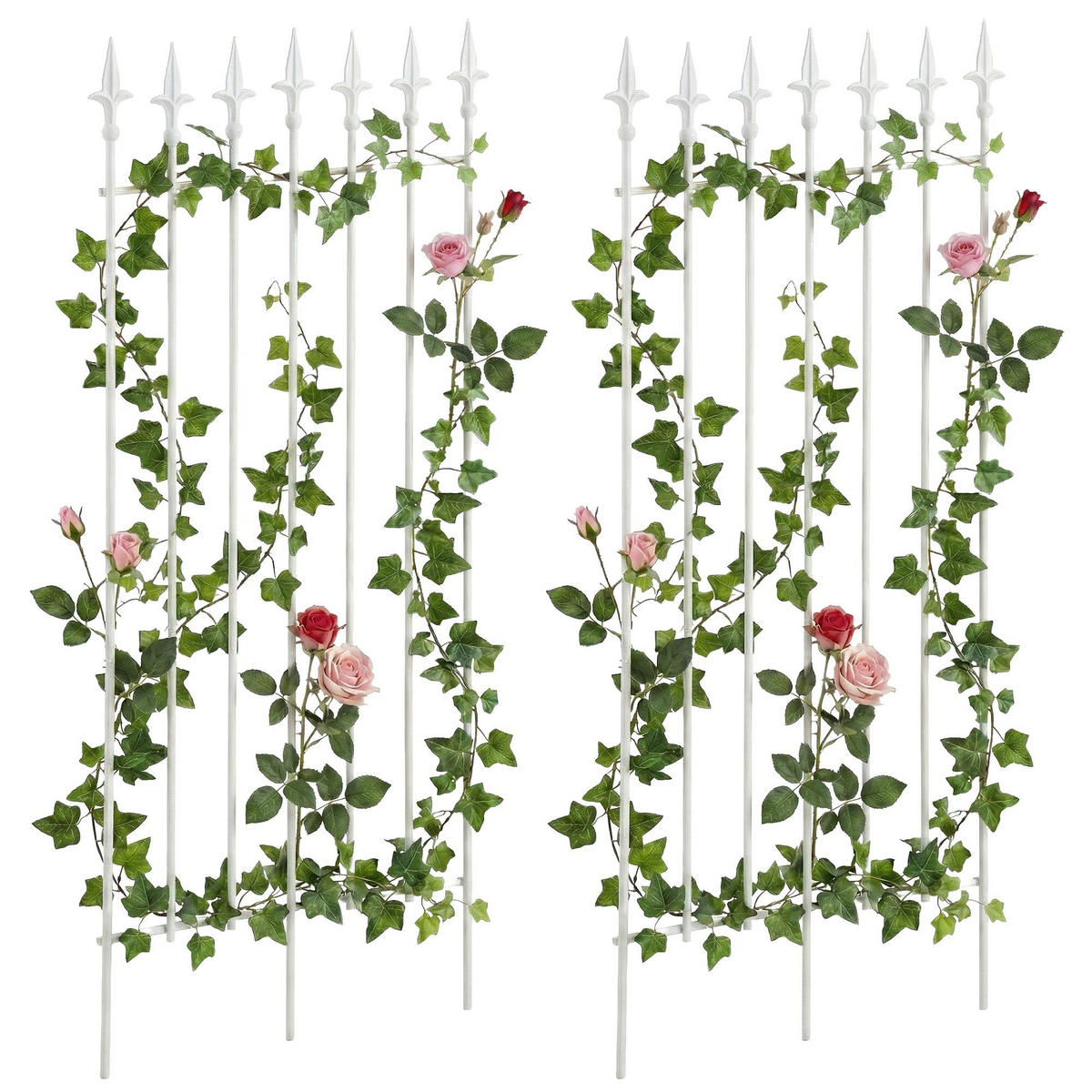 RANKGITTER 2er Set Metall weiß - Weiß, Metall (50/100/0.7cm) - CLP