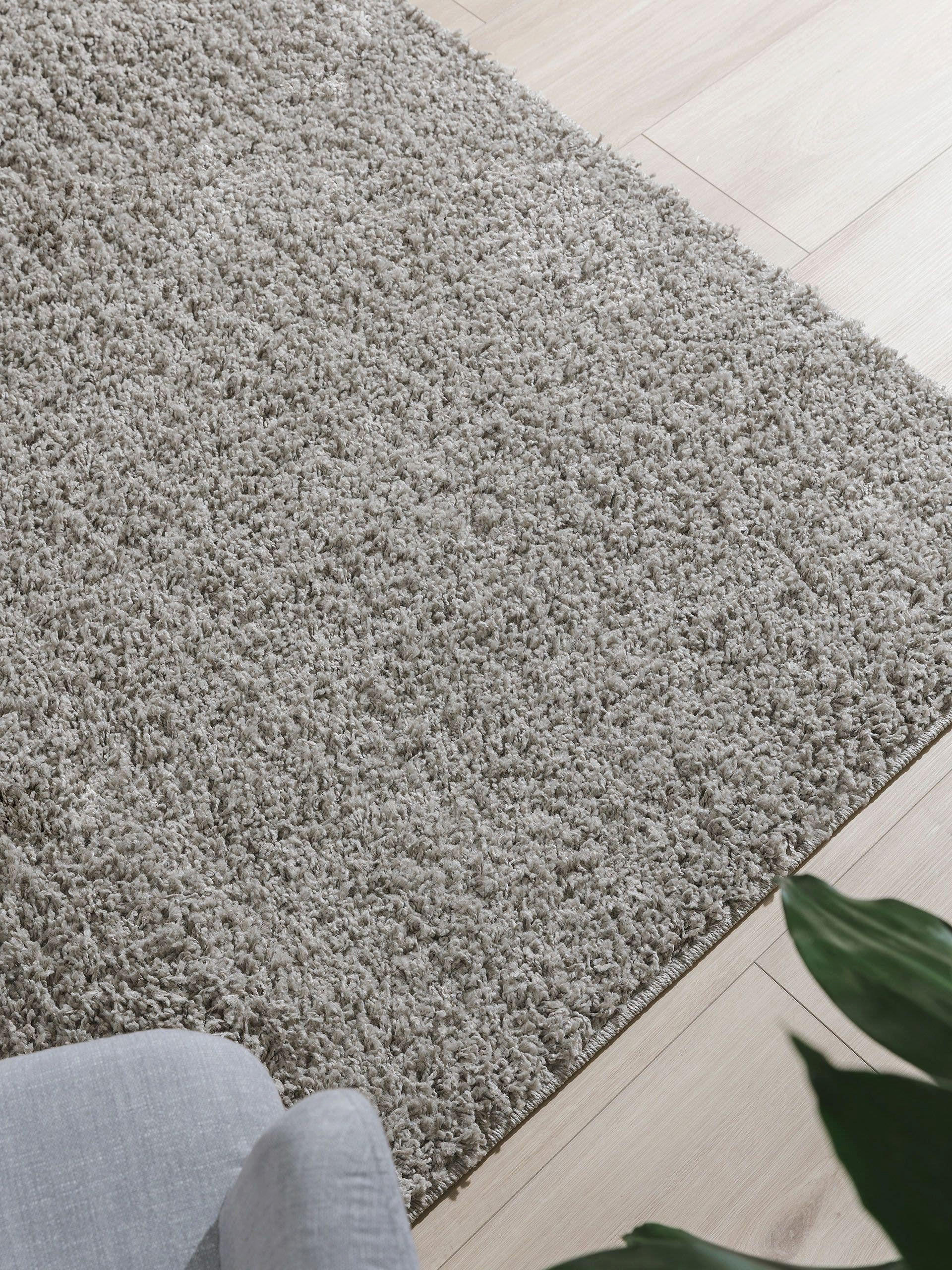 Thumbnail - benuta Hochflorteppich, Hellgrau, Kunststoff, Beton Optik, Rechteckig, 80x150 cm, Oeko-Tex® Standard 100, pflegeleicht, ...